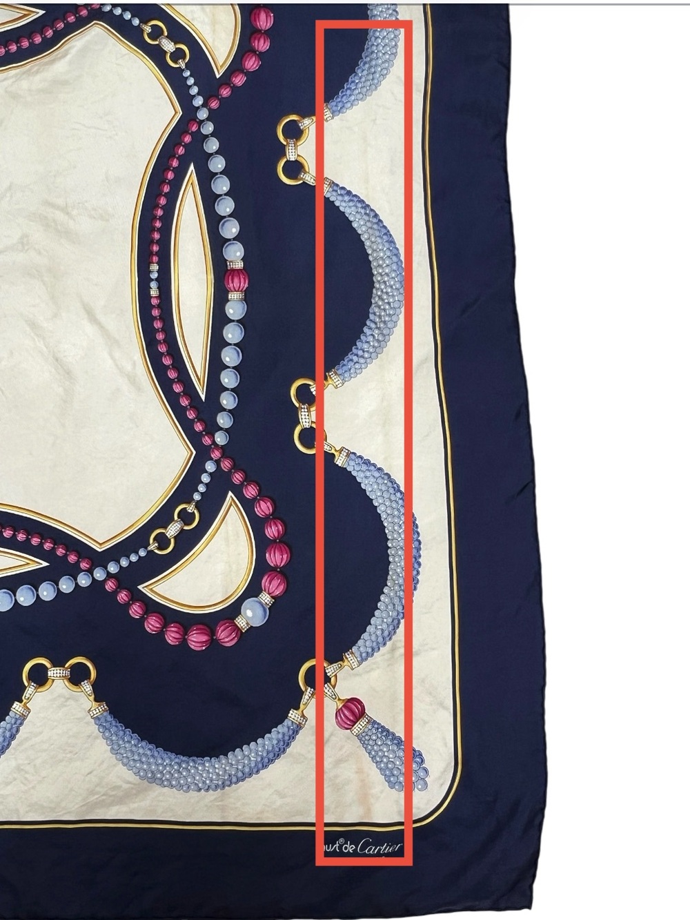 Vintage Cartier Les Must De Cartier Paris Silk Scarf - Picture 7 of 9